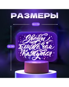 Светильник "Звезды ближе" LED RGB от сети 9,5х16,5х16 см Risalux