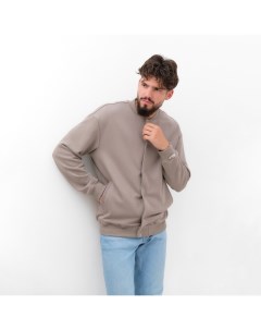 Толстовка мужская (бомбер) Men's casual размер 52, серо-бежевый Mist