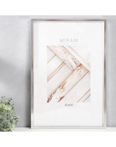 Фоторамка пластик "МИРАМ" 40х60 см 021 серебро (пластиковый экран) Miram