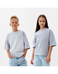 Футболка детская : Basic Line KIDS, цвет серый меланж, рост 140 см Minaku