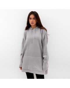 Джемпер женский с капюшоном, серый, onesize (44-48) Mist