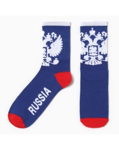 Носки мужские "Russia" размер 41-44 (27-29 см), синий Kaftan