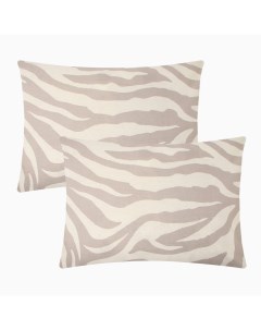 Комплект наволочек Beige zebra, 50х70 см - 2 шт., бязь Этель