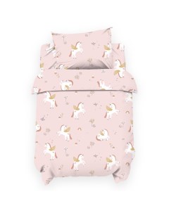 Детское постельное бельё "" Baby unicorn 112*143 см, 60*120+20 см, 40*60 см, бязь 125 г/м2, хл 100% Крошка я