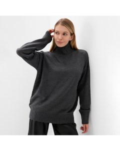 Джемпер вязаный женский : Knitwear collection цвет антрацит, р-р 50-52 Minaku