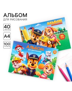 Набор альбомов для рисования на склейке 40 листов, 2 штуки Paw patrol