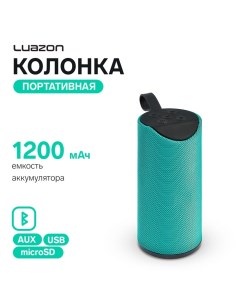 Портативная колонка Luazon LAB-52, 6 Вт, microSD, AUX, USB, зеленая Luazon home