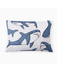 Наволочка "" Funny shark, 50*70 см, 100% хлопок, бязь Этель