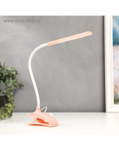 Лампа на прищепке "3мейка" 1Вт 14 LED USB розовый 9х3,5х42 см Risalux