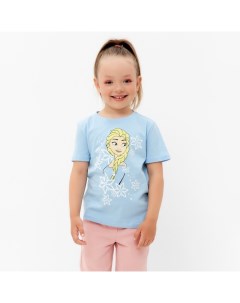 Футболка детская Disney "Frozen", рост 98-104 (30), голубой Kaftan