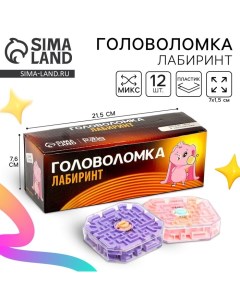 Головоломка лабиринт с шариком «Думай головой», МИКС Puzzle