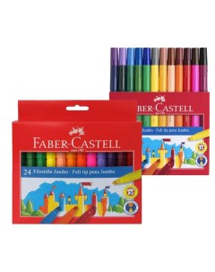 Фломастеры 24 цвета Jumbo "Замок" в картонной коробке Faber castell