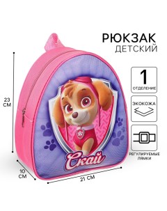 Рюкзак детский для девочки, 23х21х10 см, Щенячий патруль Paw patrol