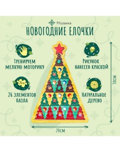 Мозаика «Новогодние елочки» Smile decor