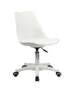 Кресло для оператора Eames MG-310 PL, пластик белый, экокожа белая Brabix