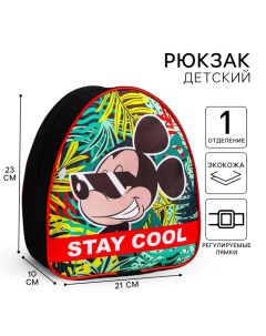 Рюкзак детский дошкольный на молнии, 23х21х10 см, Микки Маус Disney