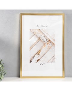 Фоторамка пластик "МИРАМ" 40х60 см, 641811 золото (пластиковый экран) Miram