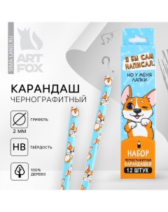 Карандаш простой чёрнографитный без ластика «Я бы сам написал» Artfox