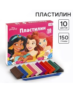 Пластилин 10 цветов 150 г, Принцессы Disney