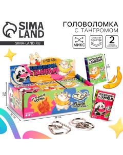 Металлическая головоломка "Рецепт для мозга", с танграмом, МИКС Puzzle