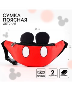 Сумка поясная детская с ушками, 25х6х13 см, Микки Маус Disney