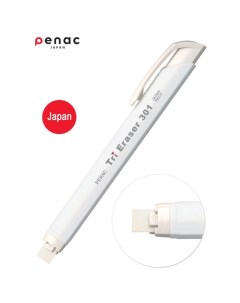 Ластик с держателем Tri Eraser, выдвижной, белый корпус Penac