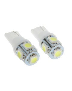 Светодиодная лампа для автомобиля, T10 W5W, 12 В, 5 SMD-5050, набор 2 шт Cartage