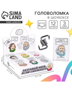 Головоломка «Для интеллектуалов» металл, МИКС, в шоубоксе Puzzle