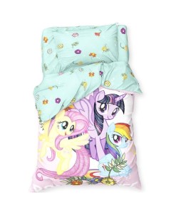 Постельное бельё 1,5 сп «Pony team» My Little Pony 143*215 см, 150*214 см, 50*70 см -1 шт Hasbro