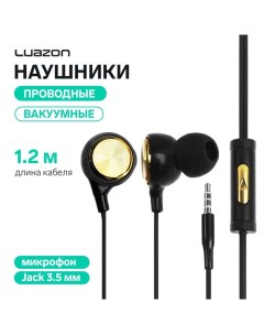 Наушники Luazon W-13, вакуумные, микрофон, черные Luazon home