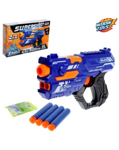 Бластер SUPERSHOOT GUN, стреляет мягкими пулями Woow toys