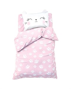 Постельное бельё 1,5 сп "Pink cat" 143х215 см, 150х214 см, 50х70 см -1 шт, 100% хлопок, бязь Этель