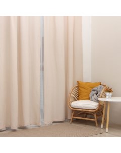 Комплект штор SL Home Linen 140*300 см - 2 штуки, цв. темно-бежевый, 52% лён/48% вискоза Sima-land home