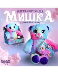 Мягкая игрушка «Модный медведь», 30 см Milo toys