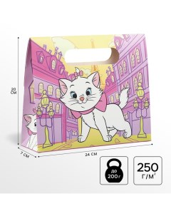 Пакет-коробка, Коты аристократы, 24х20х7 см Disney