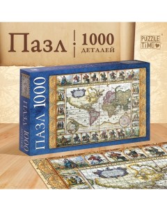 Пазл «Карта мира», 1000 деталей Puzzle time