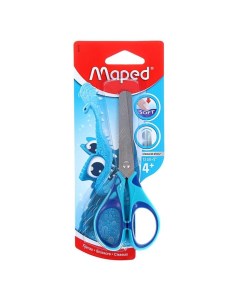 Ножницы детские 13 см, Essentials Soft, симметричные, прорезиненные ручки, микс Maped