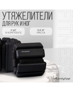 Утяжелители, 2 шт. х 0,5 кг, цвет чёрный Onlytop