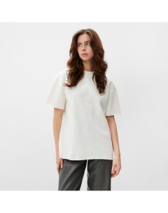 Футболка женская OVERSIZE FIT: цвет экрю, р-р 42 Minaku