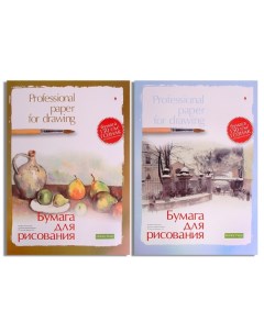 Бумага для рисования А3, 20 листов "Профессиональная серия", блок 150 г/м2, ГОЗНАК, МИКС Альт