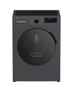 Стиральная машина WSPE7H616A, класс А, 1200 об/мин, до 7.5 кг, чёрная Beko