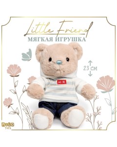 Мягкая игрушка Little Friend, мишка в джинсах и кофте, 23 см Milo toys