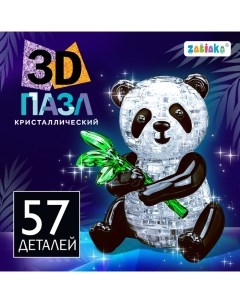 3D пазл «Панда», кристаллический, 57 деталей Zabiaka