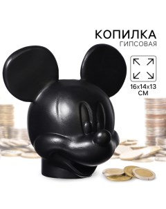 Копилка Микки Маус, гипс, 16х14х13 см, черный Disney