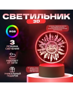 Светильник "Перья" LED RGB от сети 9,5х12х17 см Risalux