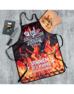 Фартук "Kitchen star" 65*80см,100% п/э,оксфорд 210г/м2 Доляна