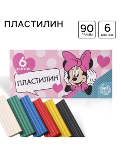 Пластилин 6 цветов 90 г «Минни», Минни Маус Disney