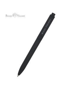 Ручка шариковая автоматическая, 0,7 мм, SoftClick Black, стержень синий, корпус soft touch Brunovisconti