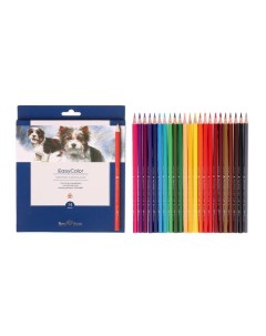 Карандаши 24 цвета Easycolor, трёхгранные Brunovisconti