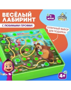 Настольная игра «?Весёлый лабиринт. » Маша и медведь